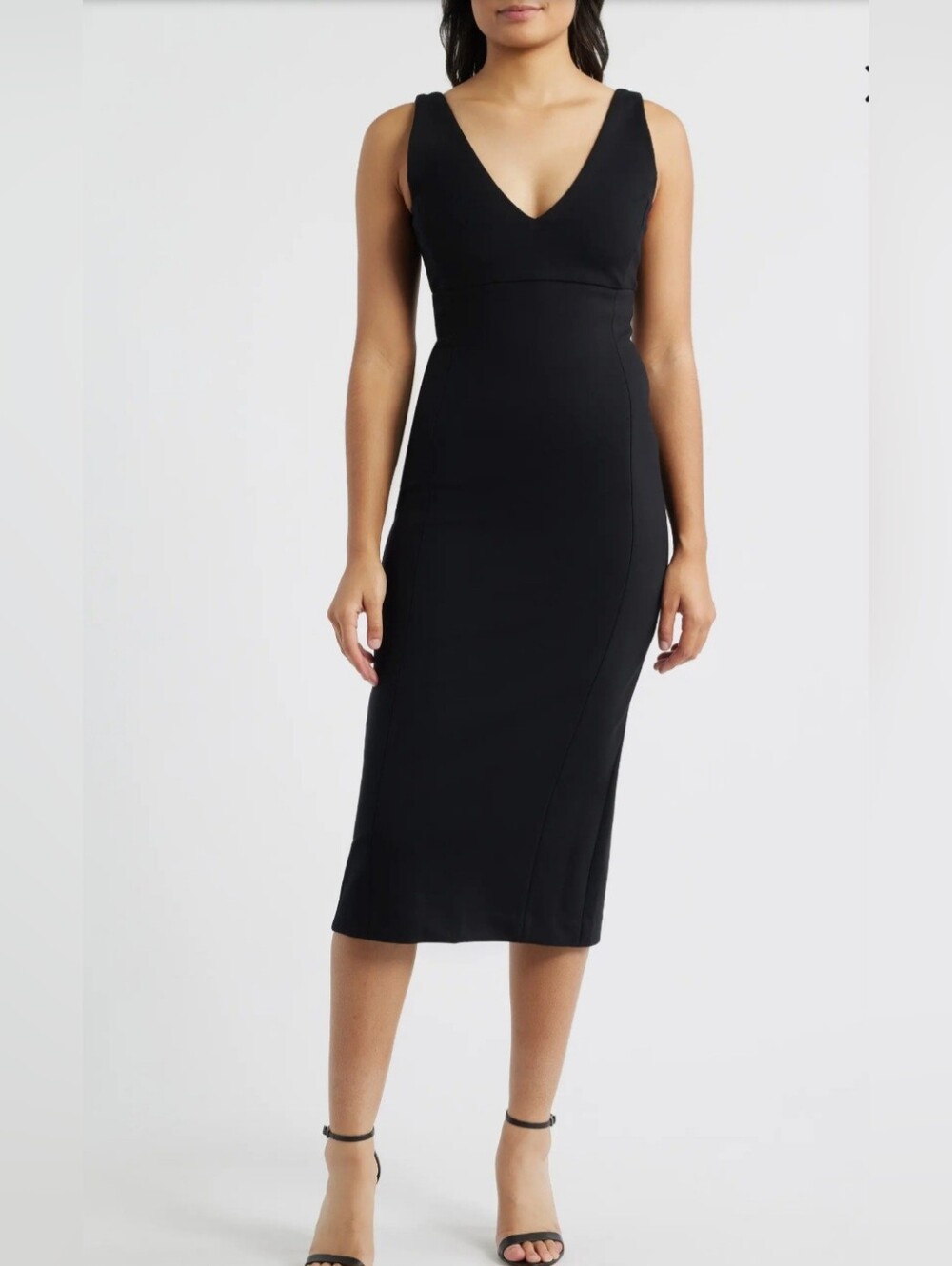 New Spanx Low V-Neck Midi Dress Size Medium